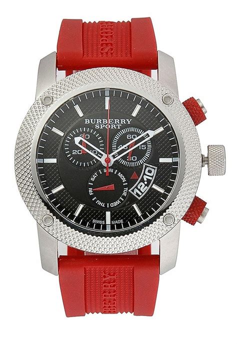 burberry sport watch bu7706|Burberry Sport Chronograph Black Dial Red Rubber Mens Watch .